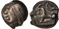 Gallic Potin Antike Gallic Kelten Sequanes, Region of Besançon, Potin with big head