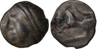 Gallic Potin Antike Gallic Kelten Sequanes, Region of Besançon, Potin with big head