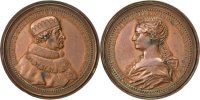French Medal Collection des Ducs et Duchesses de Lorraine, René Ier et Isabelle de Lorraine ,
