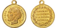 French Medal Léon Gambetta, Membre du Gouvernement de la Défense Nationale, Médaille