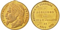 French Medal Napoléon III, Souvenir du concours Agricole de Songeons, Médaille