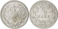 Germany 1/2 Mark Foreign Coins Münzen Allemagne, Empire Allemand, 1/2 Mark, Deutschland ab 1871