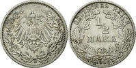 Germany 1/2 Mark Foreign Coins Münzen Allemagne, Empire Allemand, 1/2 Mark, Deutschland ab 1871