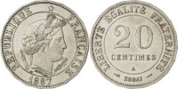 Essais 20 Centimes IIIème République, Essai de la 20 Centimes par Merley, 1887 A (Paris), Gadoury 5
