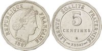 Essais 5 Centimes IIIème République, Essai de la 5 Centimes par Merley, 1887 A (Paris), Gadoury 13
