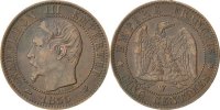 Semi Moderns (1805-1899) 5 Centimes French Moderns Frankreich Second Empire, 5 Centimes Napoléon III tête nue 1855 W