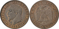 Semi Moderns (1805-1899) 5 Centimes French Moderns Frankreich Second Empire, 5 Centimes Napoléon III tête laurée 186