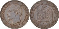 Semi Moderns (1805-1899) 5 Centimes French Moderns Frankreich Second Empire, 5 Centimes Napoléon III tête laurée 186