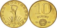 Hungary 10 Forint Foreign Coins Münzen Hongrie, République, 10 Forint 1990, KM 739