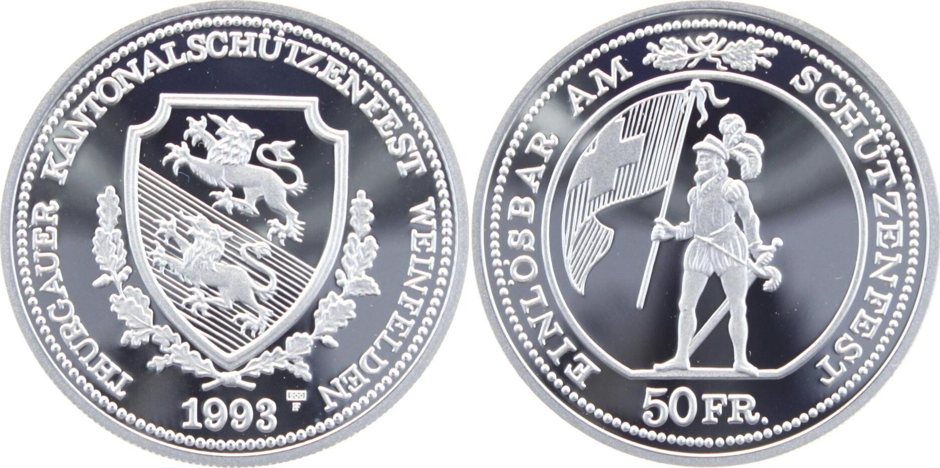 Schweiz Eidgenossenschaft 50 Franken 1993 Proof MA Shops