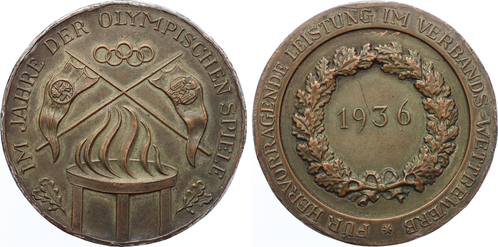 Medaille Hitler 1936 für hervorragende Leistungen im Verbands