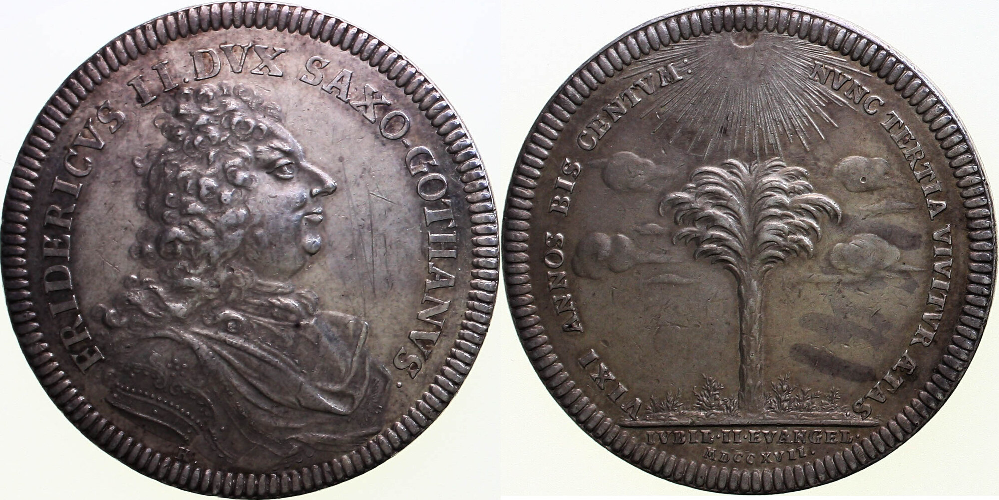 Sachsen Gotha Altenburg Friedrich II 1691 1732 1 1 4 Taler 1717