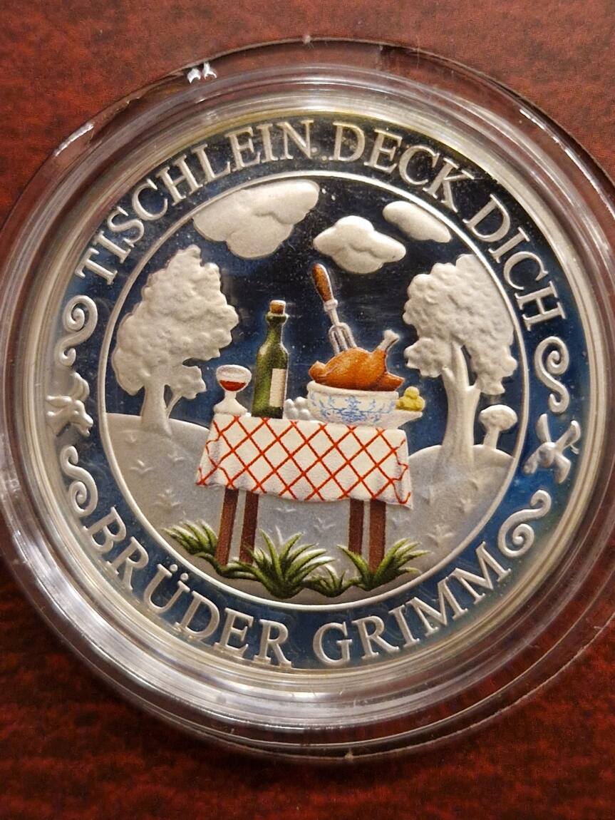 Medaille Silber 333 Tischlein Deck Dich Märchen Gebrüder Grimm ca 15g