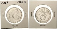   5 Mark Hindenburg mit Hakenkreuz