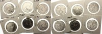   1938 A - J  ss und vorz&uuml;glich 6 x 5 Mark Hindenburg mit Hakenkreuz 100,00 EUR 