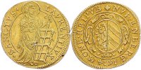 NÜRNBERG STADT Goldgulden 1614 Matthias, 1612-1619