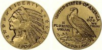 5 Dollars USA 5 Dollars Indianerkopf 1909 D Indian Head Gold