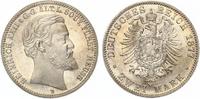2 Mark Reuss 1877 ältere Linie Heinrich XXII sehr selten !!