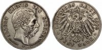 5 Mark Sachsen 1902 Albert auf den Tod