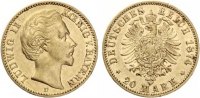 20 Mark Bayern 1874 Ludwig II