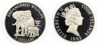 5 Dollars Cook Islands 1995 Elefant Picture