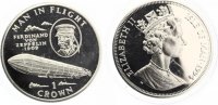 Isle of Man 1 Crown Zeppelin Silber Picture