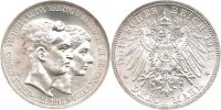 Deutschland Braunschweig 3 Mark J55 3 Mark Ernst August Regierungsantritt u. Hochzeit "A"