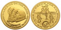 USA Goldmedaille 7,85 g 999,9er Mondlandung 1969