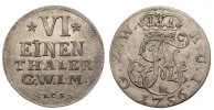 Wied-Neuwied 1/6 Taler Friedrich Alexander 1737-1791