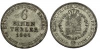 Hessen-Kassel 1/6 Taler Wilhelm II. und Friedrich Wilhelm 1831-1847