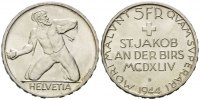 Schweiz, 5 Franken 1944 B, Bern, Bundesstaat, seit 1848,