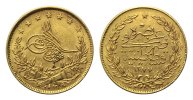 Türkei, 100 Kurush AH 1277, Jahr 8=1868, Konstan Abdul Aziz, 1861-1876,