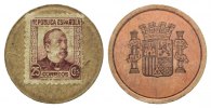 Spanien, Notgeld der Aufständischen des Franco Re Zweite Republik und Bürgerkrieg, 1931-1939,