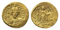 Byzanz, AV Solidus CONOB =Konstantinopel, Offici Phocas, 602-610,
