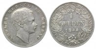 Nassau, Gulden 1844, Adolph, 1839-1866,