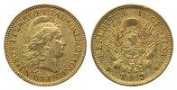 Argentinien, 1 Argentino =5 Pesos 1883, 8,05g Republik, seit 1810,