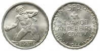 Schweiz, 5 Franken 1944 B, Bern, Bundesstaat, seit 1848,