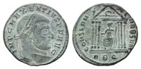 Röm. Reich, AE Follis AEQ =Rom, Maxentius, 306-312,