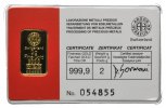 Schweiz, 2g Goldbarren, Heraeus,