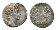 Röm. Reich, AR Denar 18-17 v.Chr., spanische Münzstä Augustus, 27 v.-14 n.Chr.,