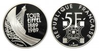 Frankreich, 5 Francs, Eiffelturm,