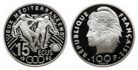 Frankreich, 100 Francs, Mittelmeerspiele Fußballspieler,