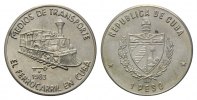 Kuba, 2x 1 Peso Transportmittel (1. und 2. Ausgabe),