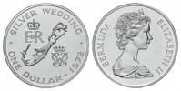 Bermuda, 1 Dollar Silber-Hochzeit von Königin Elisabeth II. und Prinz Philip,