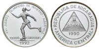 Nicaragua, 10000 Cordobas Olympische Spiele in Albertville 1992 - Eiskunstläuferin,