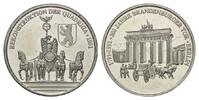 Deutschland, Neusilber-Medaille 200 Jahre Brandenburger Tor Berlin - Rekonstruktion der Quadriga,