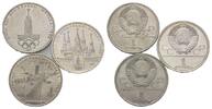 Russland, 6 Rubel (6 Münzen) Olympische Spiele in Moskau 1980,