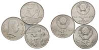 Russland, 3 Rubel (3 Münzen) Komponisten,