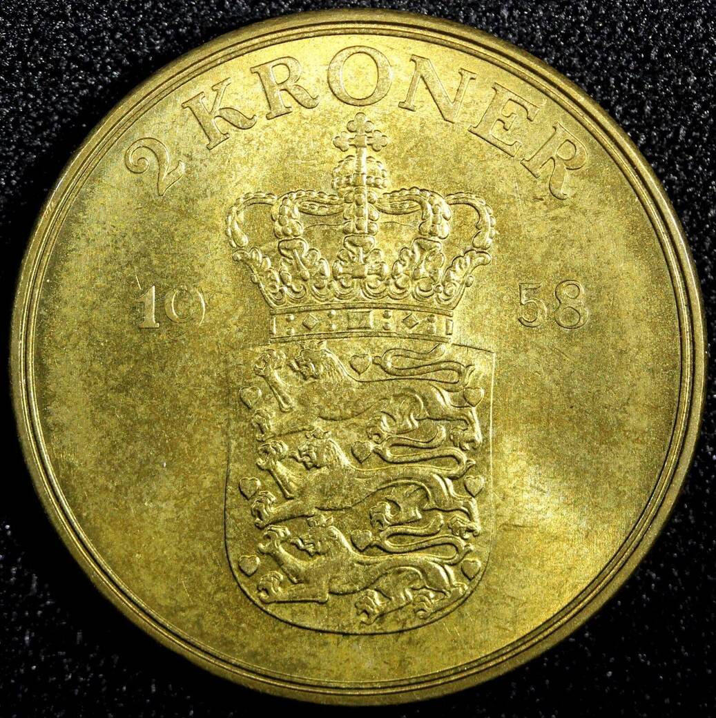 Kroner Denmark Frederik Ix Aluminum Bronze C S Gem Bu Km