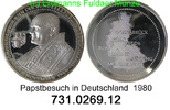 Vatican Medaille 1980 ex PP Fulda Papstbesuch . 731.0269.12 20,75 EUR 